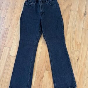 Abercrombie & Fitch Women's Vintage Flare High Rise 27/4 Love Curve Black Jeans
